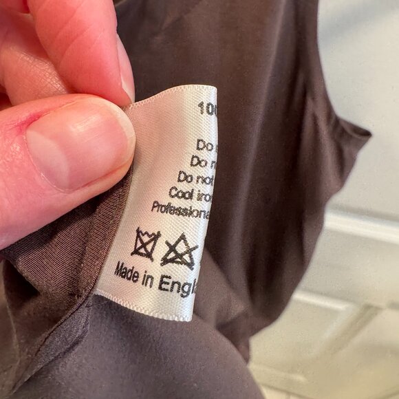 ESKANDAR Silk Pleated Wide Sleeveless Tank Top Blouse Shell (Size 1) - Picture 5 of 6